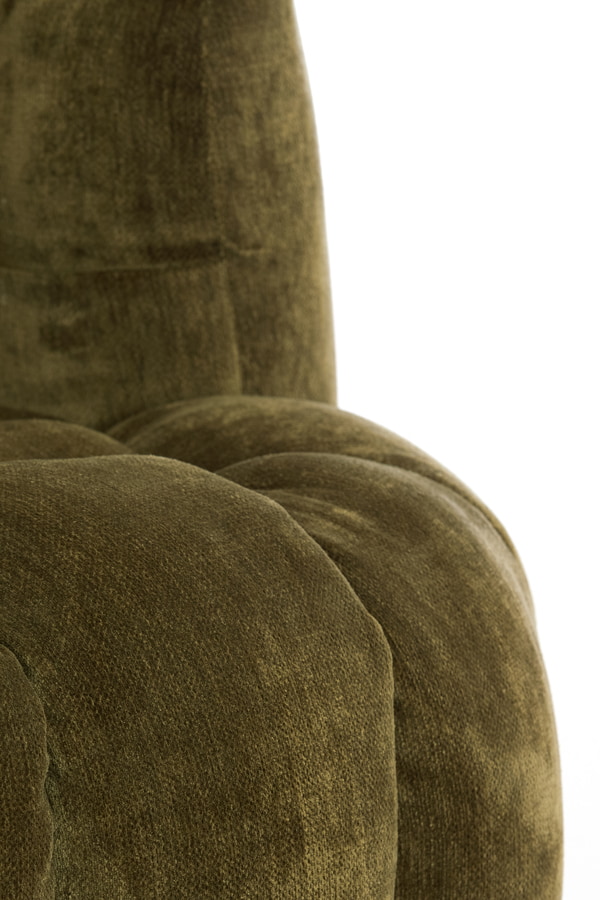 Light & Living Fauteuil 'Amara' Velvet, kleur Olijfgroen