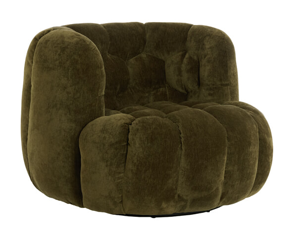 Amara fauteuil velvet - olijfgroen