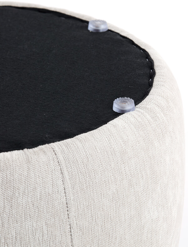 Light & Living Poef 'Sibiu' 50cm, kleur Zand