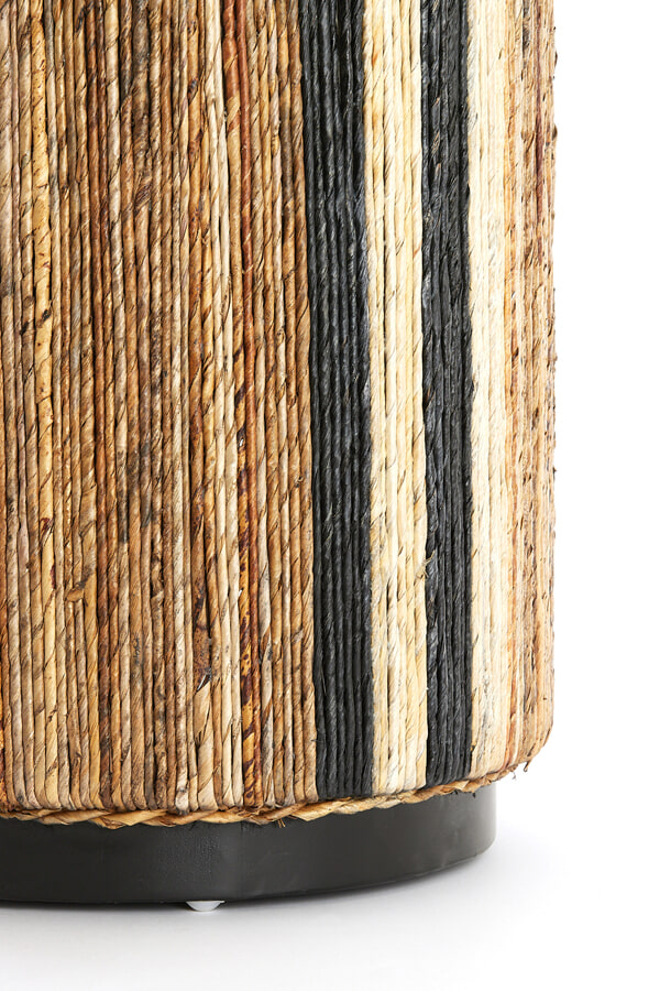 Light & Living Poef 'Yuturi' Bananenblad, kleur Bruin