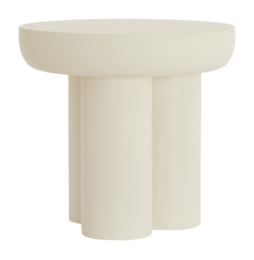 Light & Living Bijzettafel Mizuho 50cm - Crème - Rond