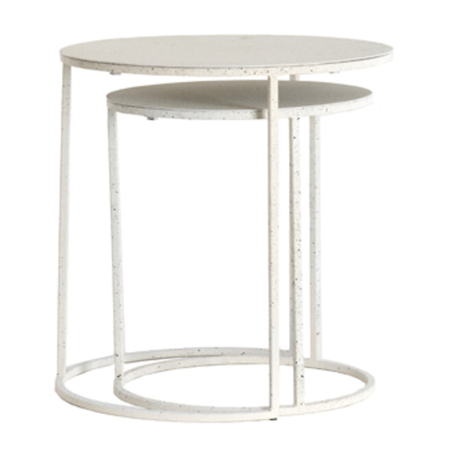 Set de 3 mesas nido Samsø varios tamaños aglomerado y metal - en varios colores [en.casa Set de 3 mesas nido Samsø varios tamaños aglomerado y metal - en varios colores [en.casa
