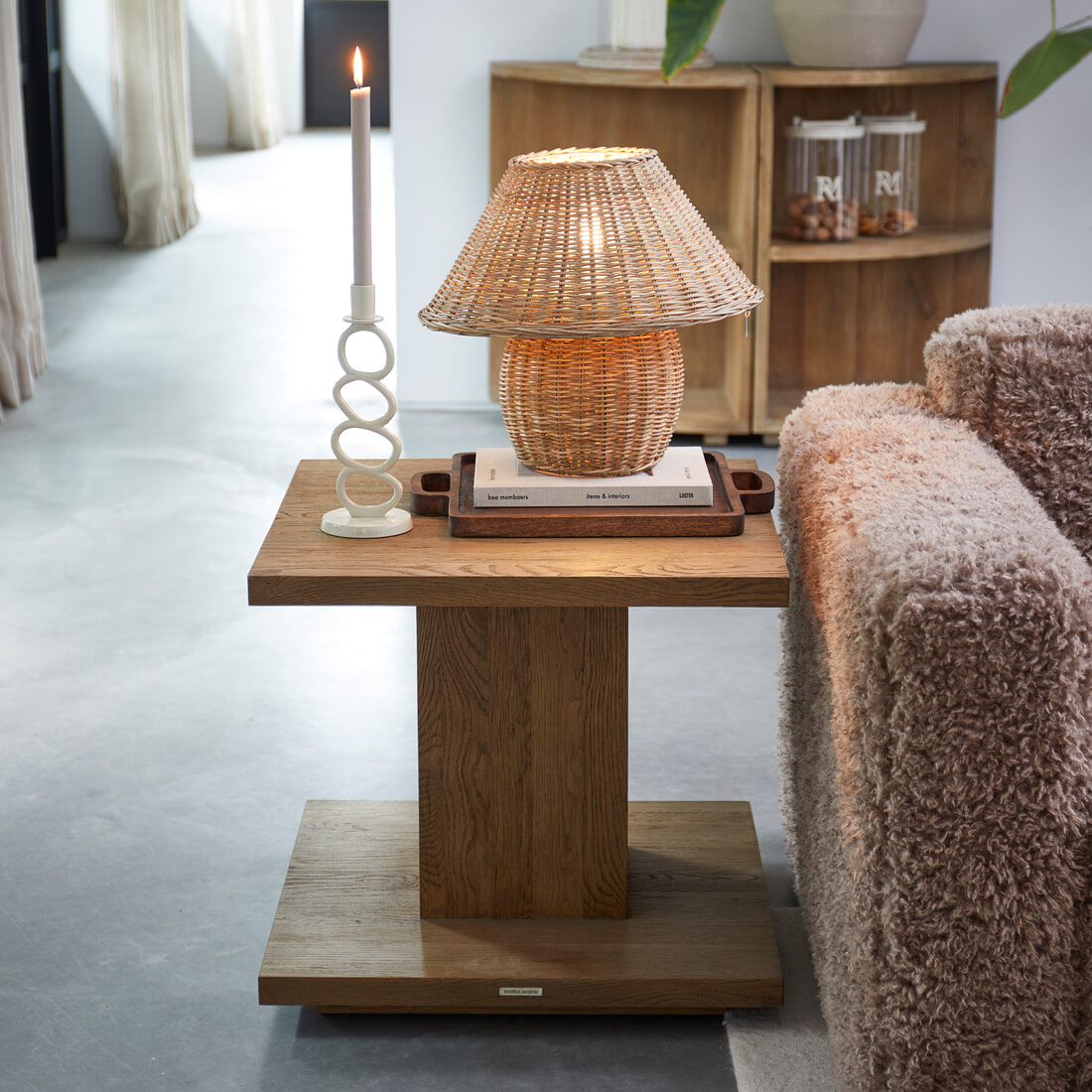 Rivièra Maison Bijzettafel 'Vermont' Eikenhout, 60 x 60cm