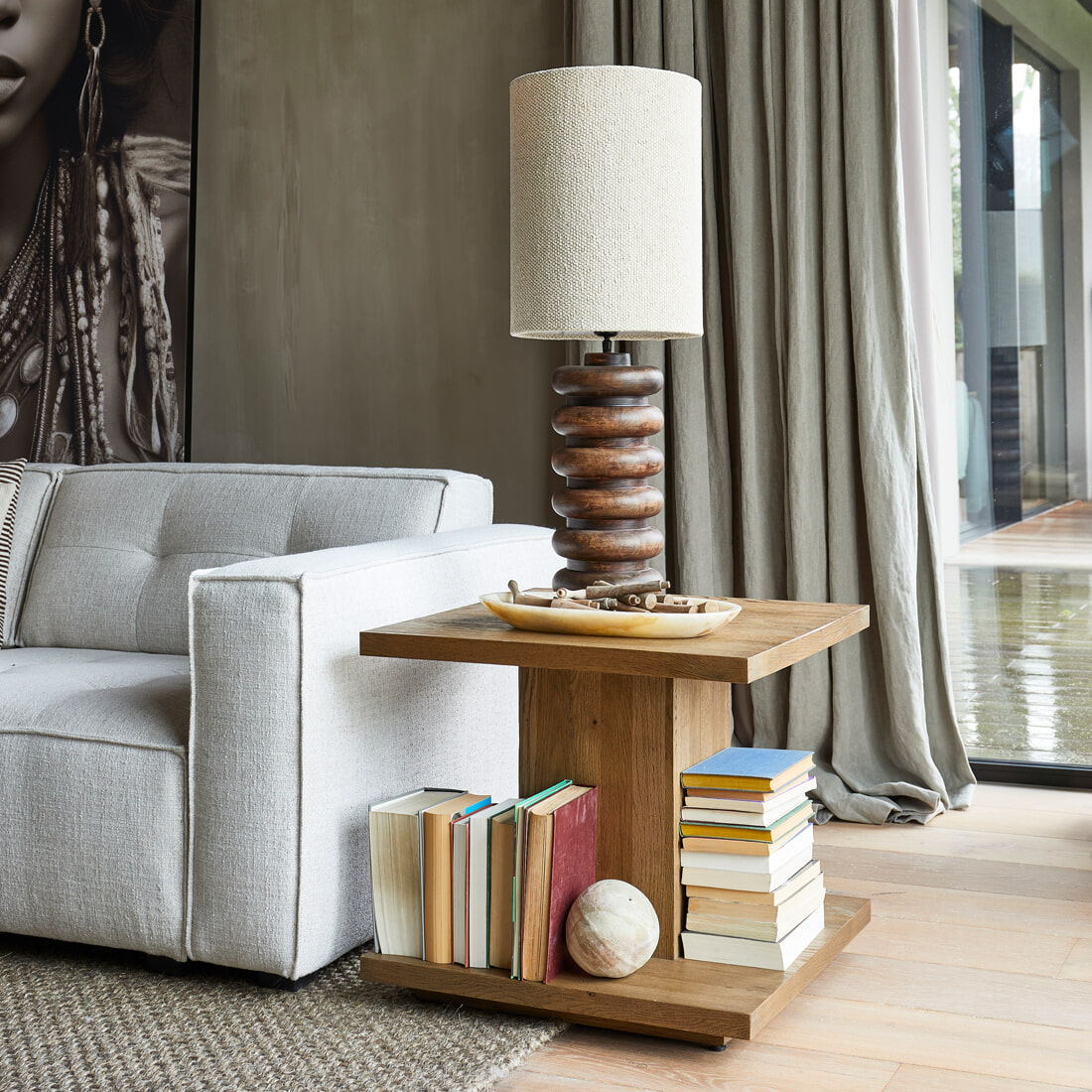 Rivièra Maison Bijzettafel 'Vermont' Eikenhout, 60 x 60cm