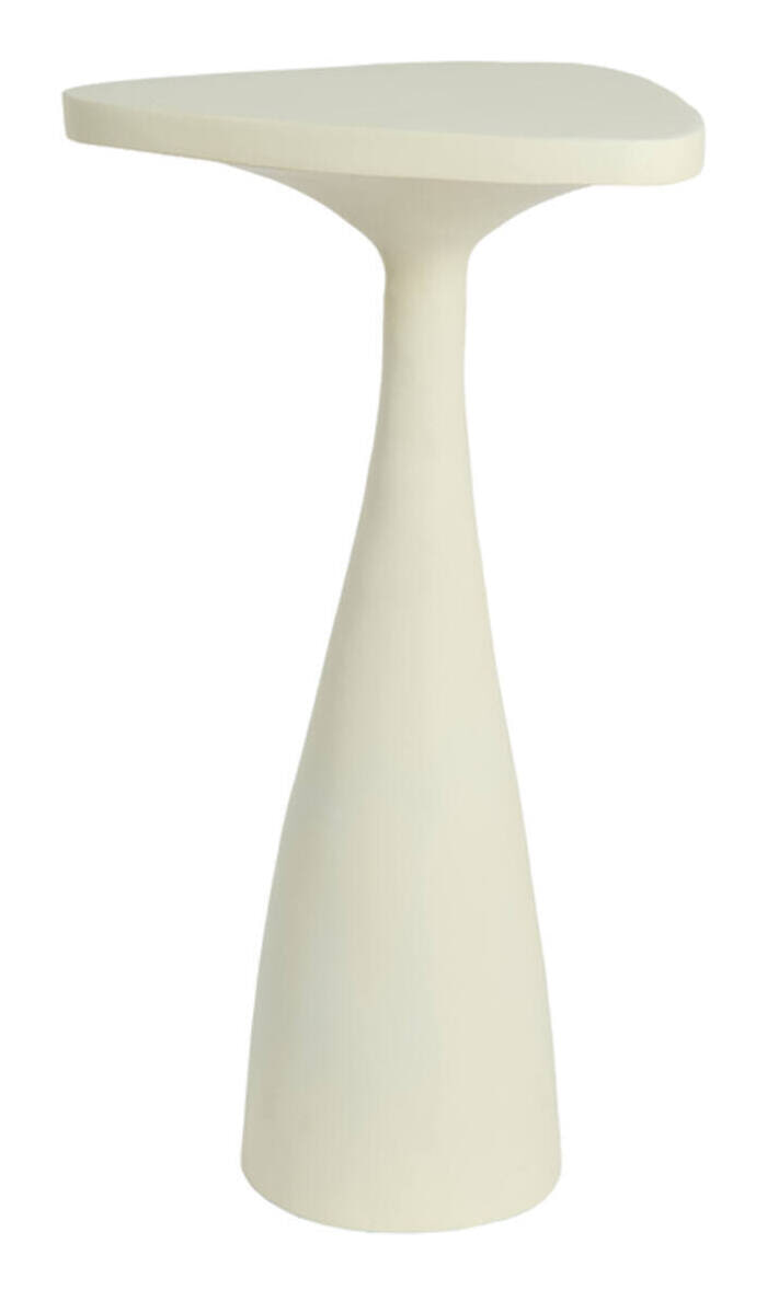 Light & Living Organische Bijzettafel Varoli 33 x 33cm - Mat Cr&egrave;me