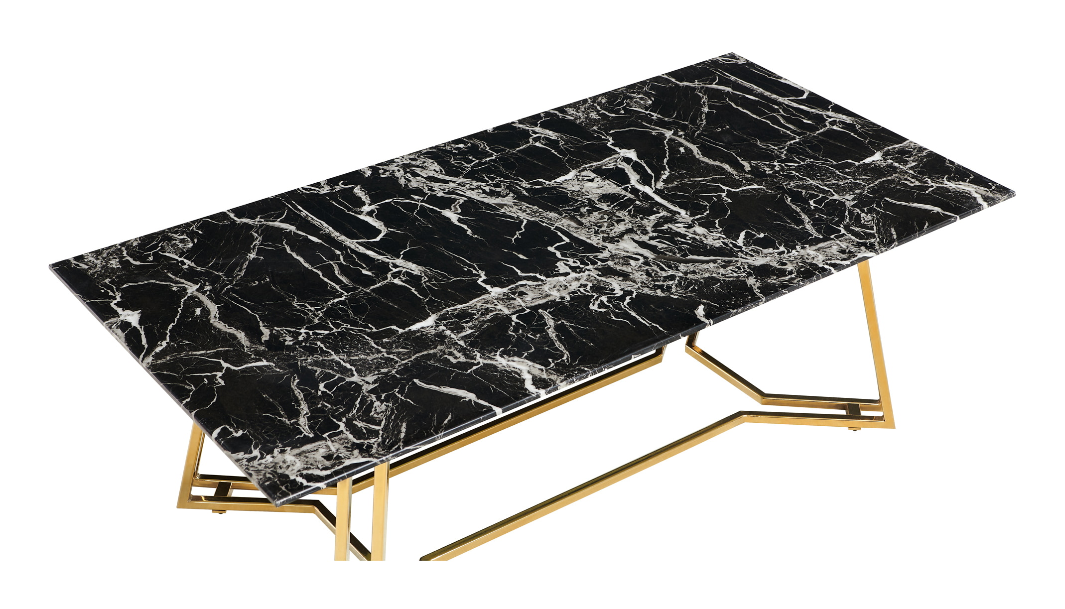 Artistiq Salontafel 'Facundo' Marmerlook, 110 x 60cm, kleur Zwart