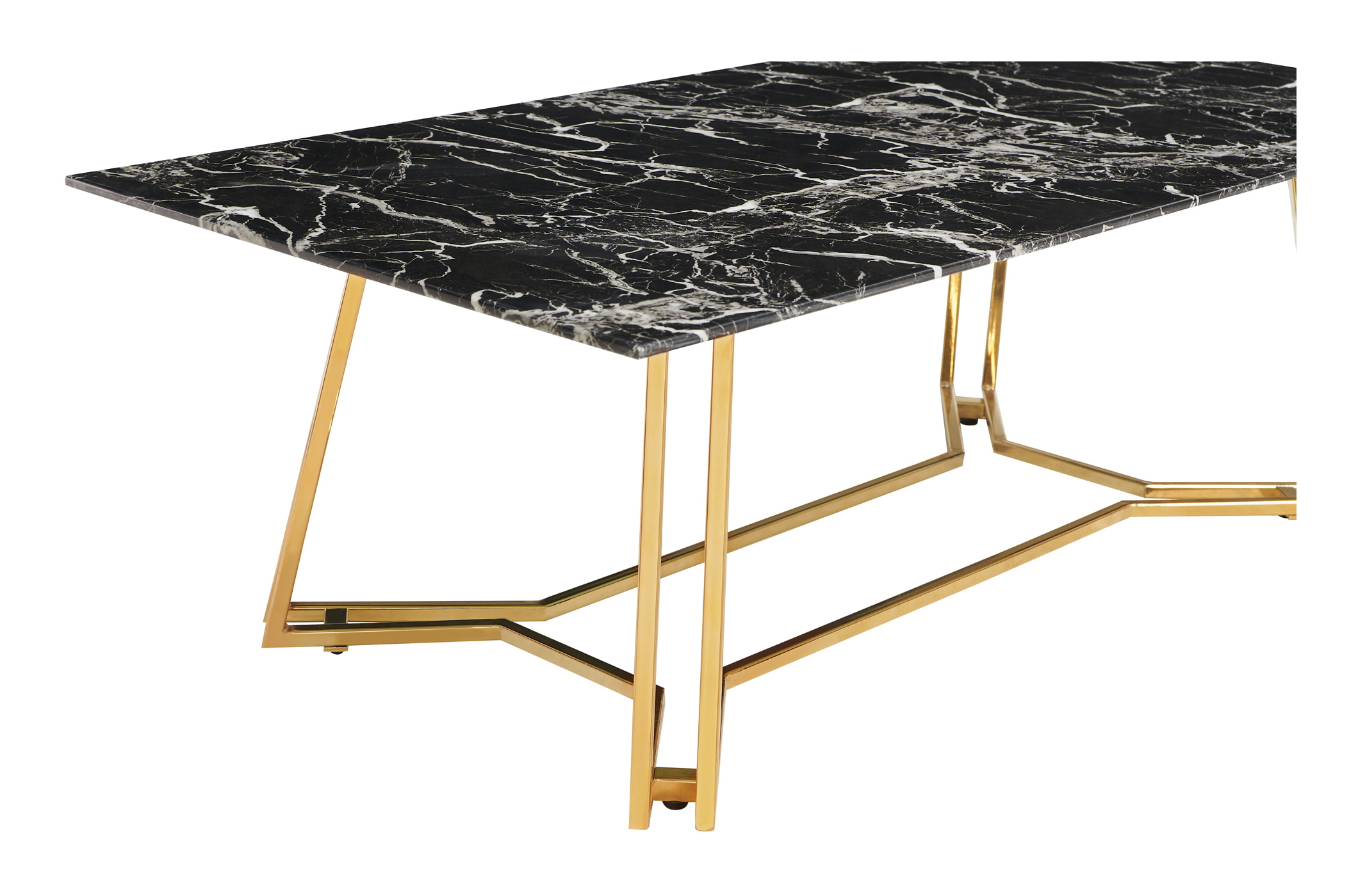 Artistiq Salontafel 'Facundo' Marmerlook, 110 x 60cm, kleur Zwart