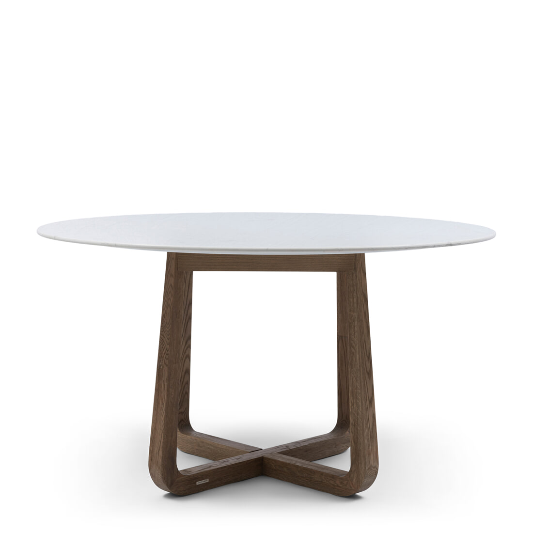 Rivièra Maison Ronde Eettafel Casone Marmer en eikenhout, 140cm - Wit
