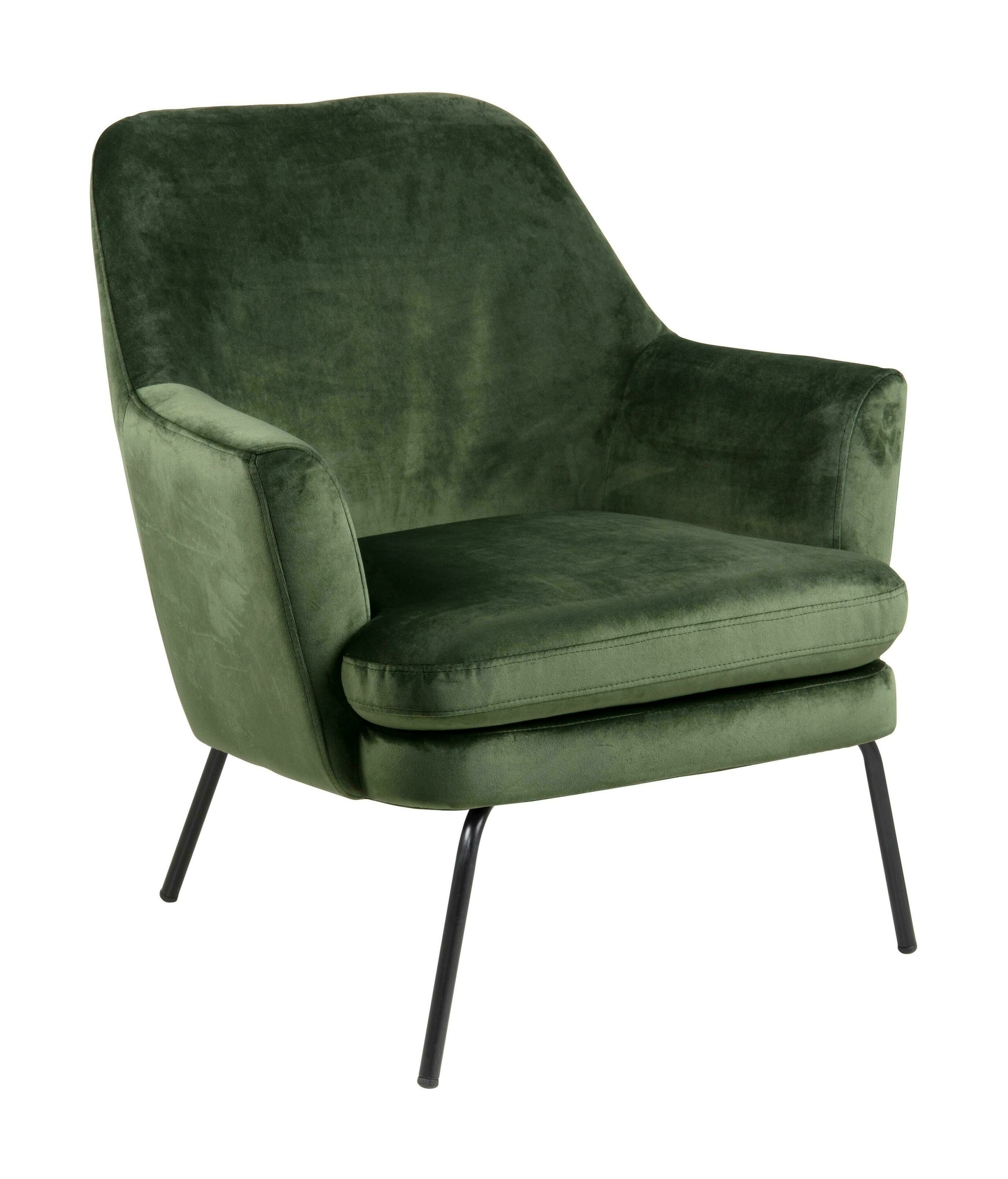 Bendt Fauteuil 'Kian' Velvet, kleur Groen Bendt Fauteuil 'Kian' Velvet, kleur Groen