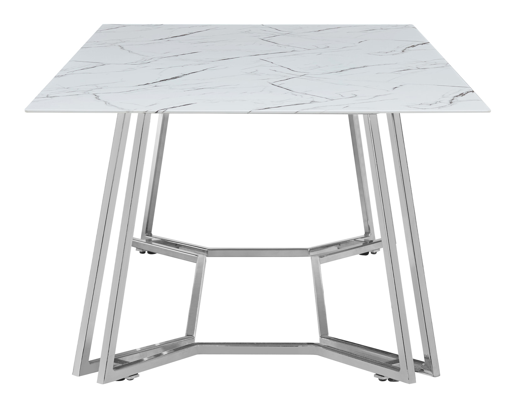 Artistiq Salontafel 'Facundo' Marmerlook, 110 x 60cm, kleur Wit