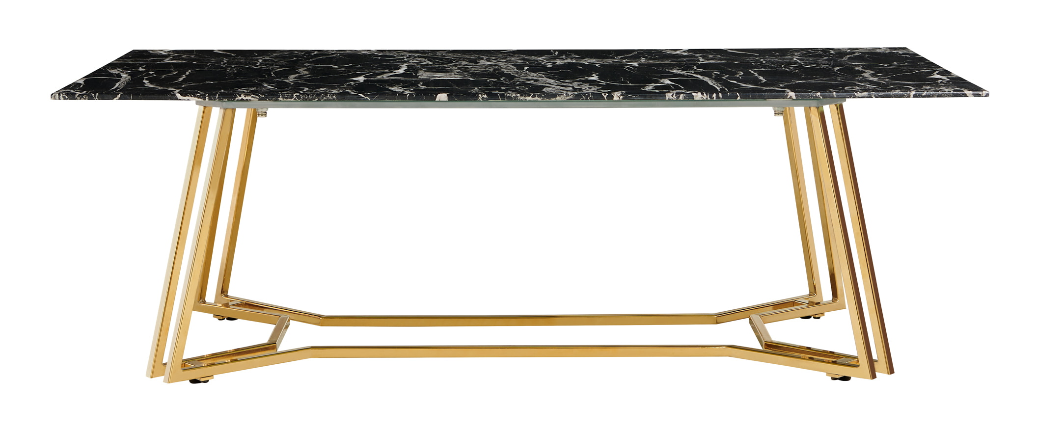 Artistiq Salontafel 'Facundo' Marmerlook, 110 x 60cm, kleur Zwart