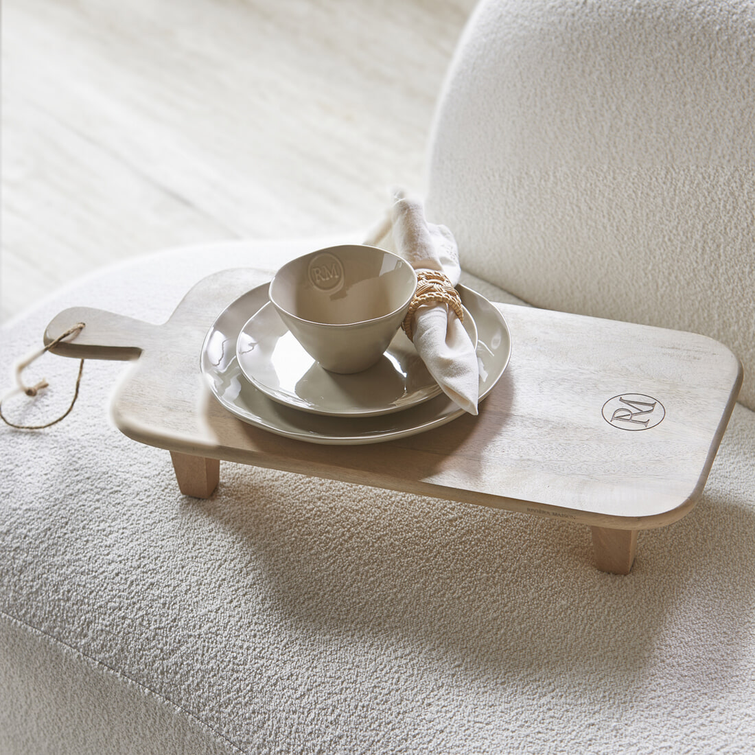 Rivièra Maison Serveerplank Harvey Mangohout - Naturel