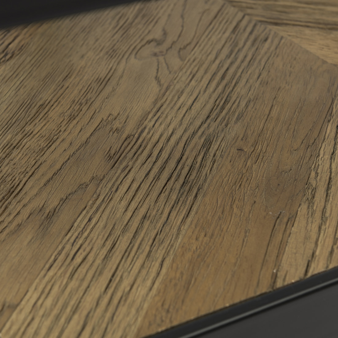 Rivièra Maison Salontafel 'Graydon' Glas en Eikenhout, 90 x 90cm