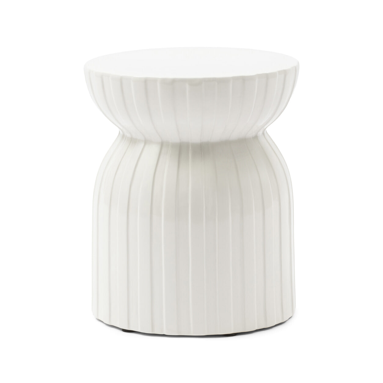 Rivièra Maison Bijzettafel 'Sintra' Keramiek, kleur Pure White