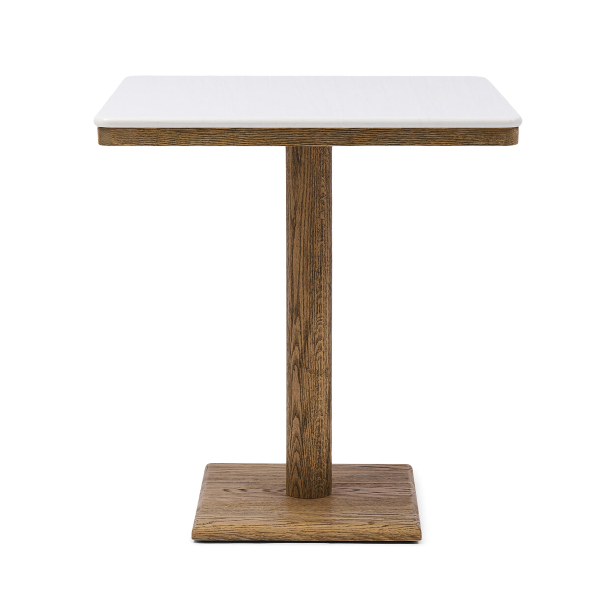 Rivièra Maison Bistrotafel Amalfi Marmer en eikenhout, 70 x 70cm - Wit