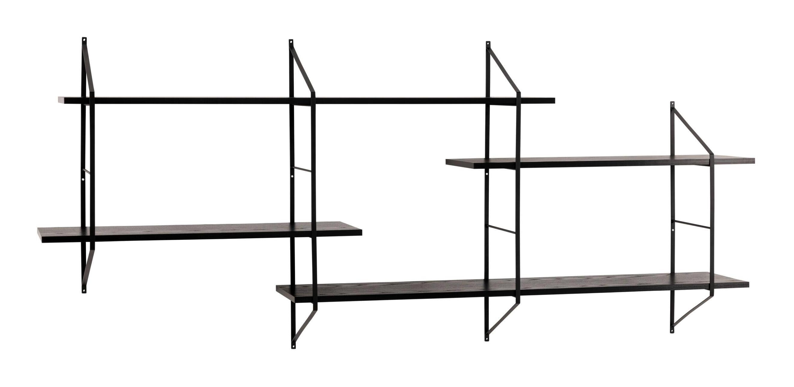 Bendt Wandrek 'Mie' metaal / hout 191 x 79cm, kleur zwart
