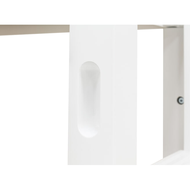 Bopita Stapelbed met rechte trap 'Combiflex' 90 x 200cm, kleur wit