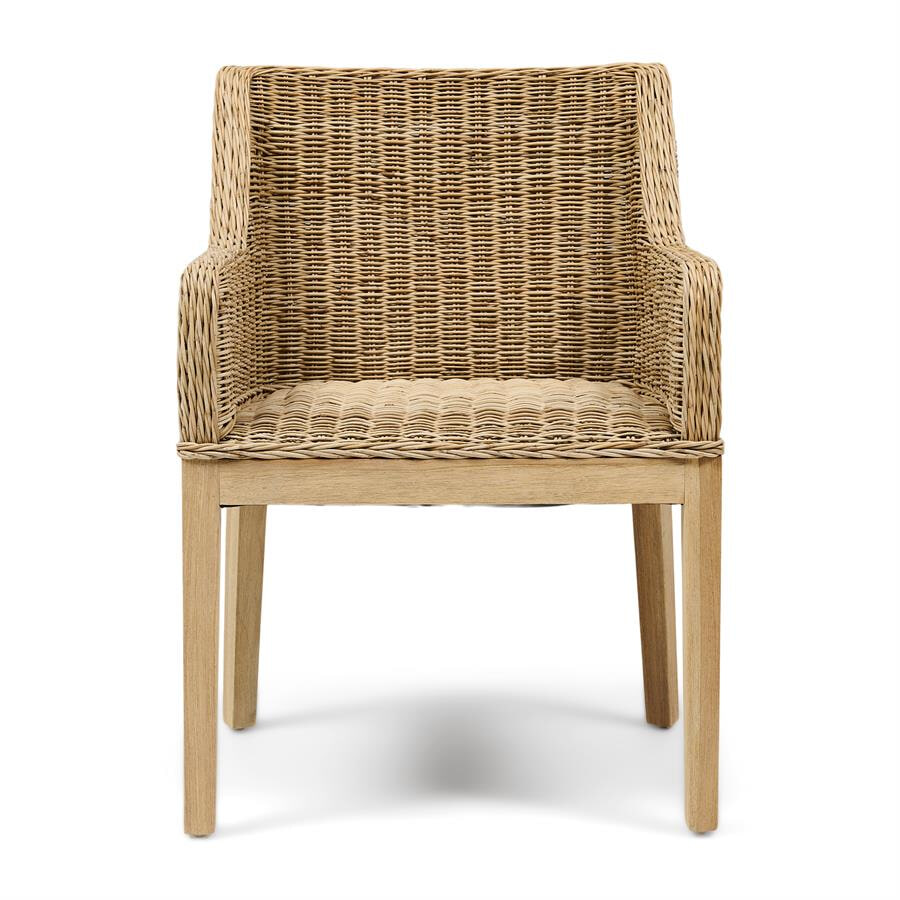 Rivièra Maison Eetkamerstoel Gassin Hout en rattan - Naturel