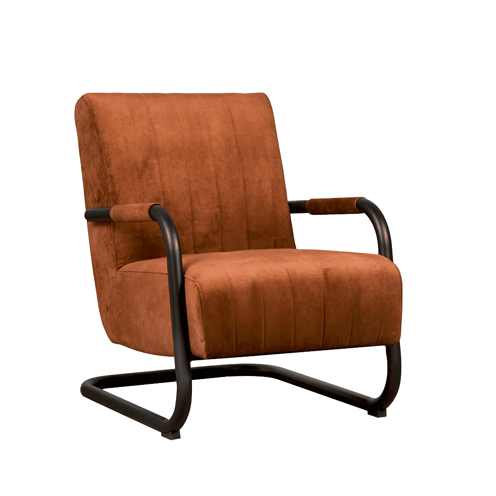 Sohome Fauteuil 'Raisa' Velvet, kleur Koper