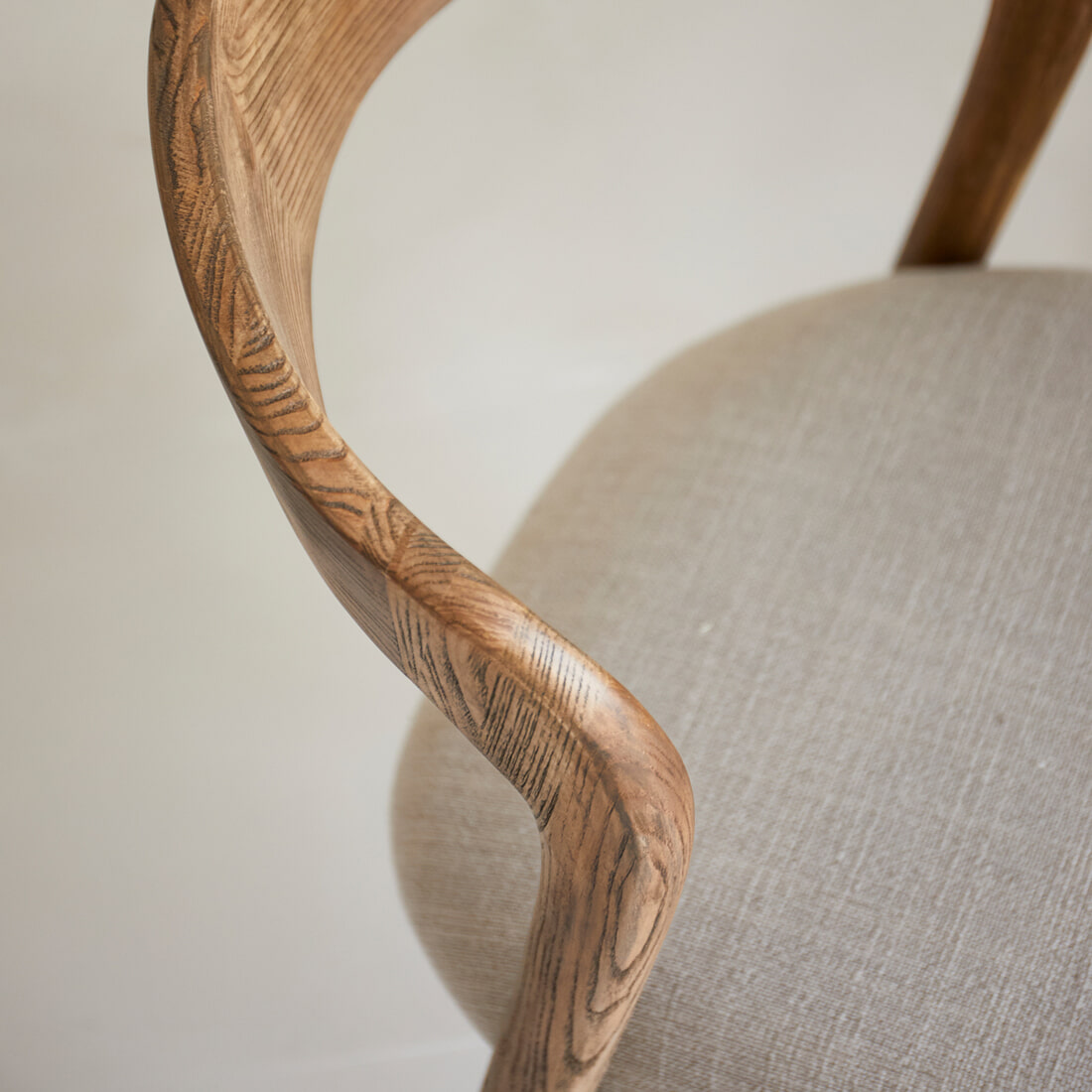 Rivièra Maison Eetkamerstoel 'Puglia' Eikenhout en stof