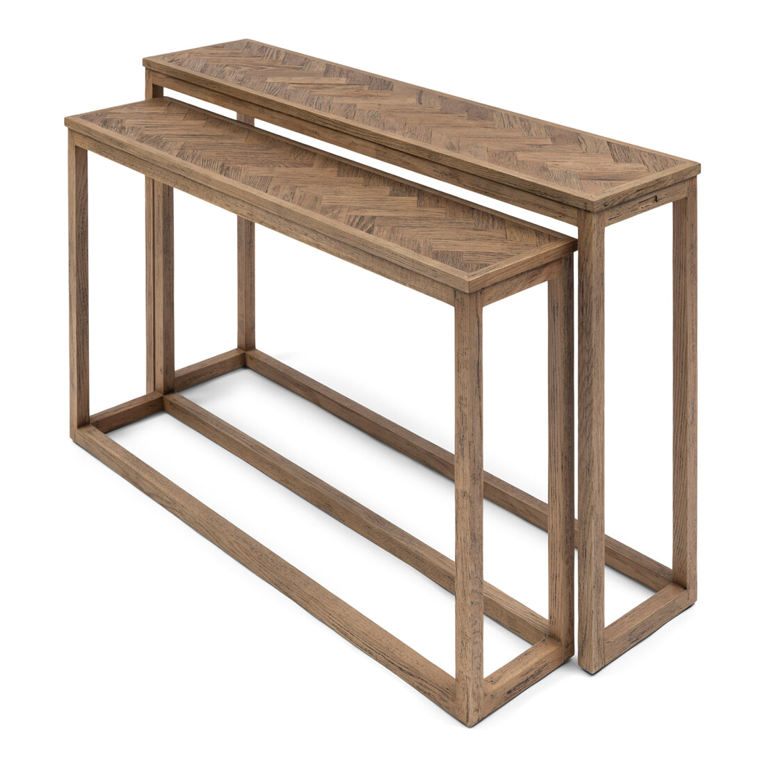 Rivièra Maison Sidetable 'Harbour Island' Eikenhout, Set van 2 stuks