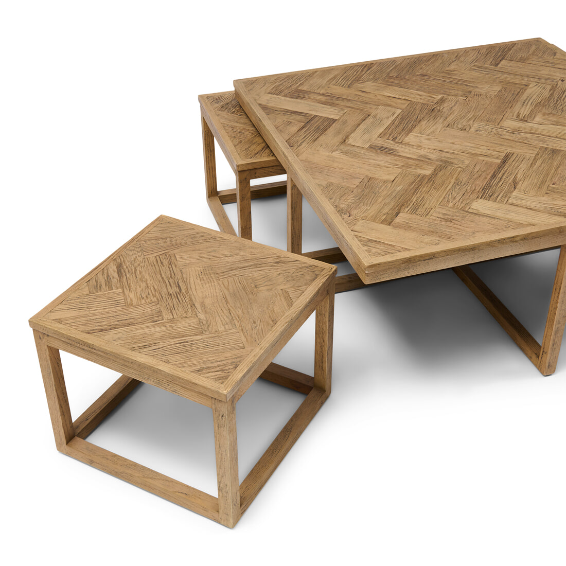 Rivièra Maison Salontafel 'Harbour Island' Eikenhout, Set van 5 stuks