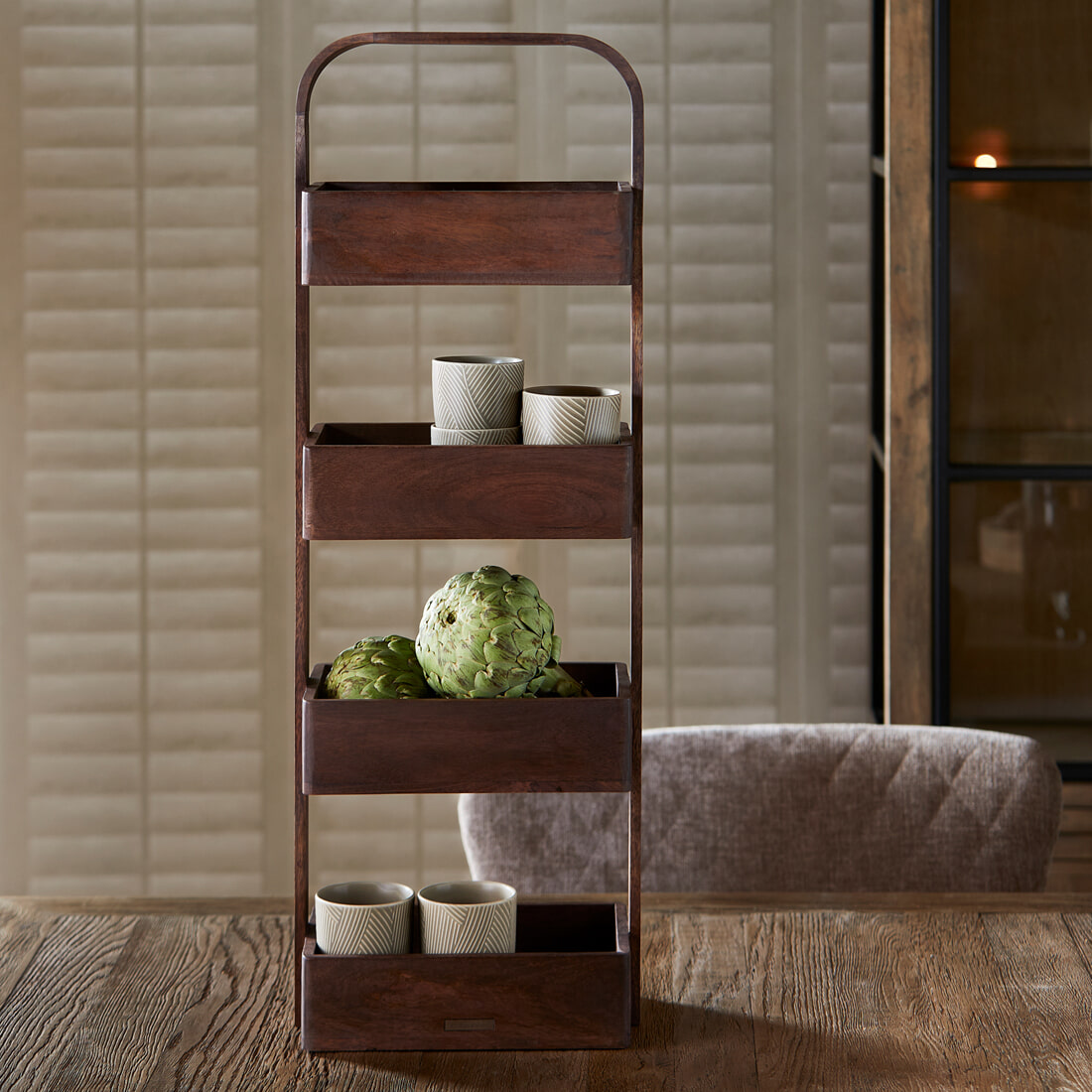 Rivièra Maison Opbergrek 'Belfast' Mangohout, 86 x 30cm