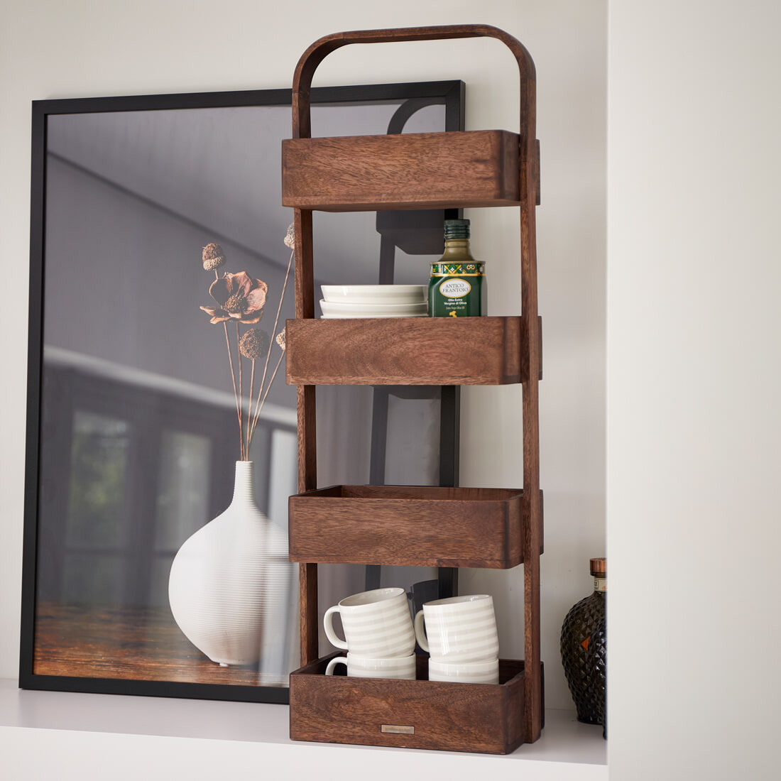 Rivièra Maison Opbergrek 'Belfast' Mangohout, 86 x 30cm