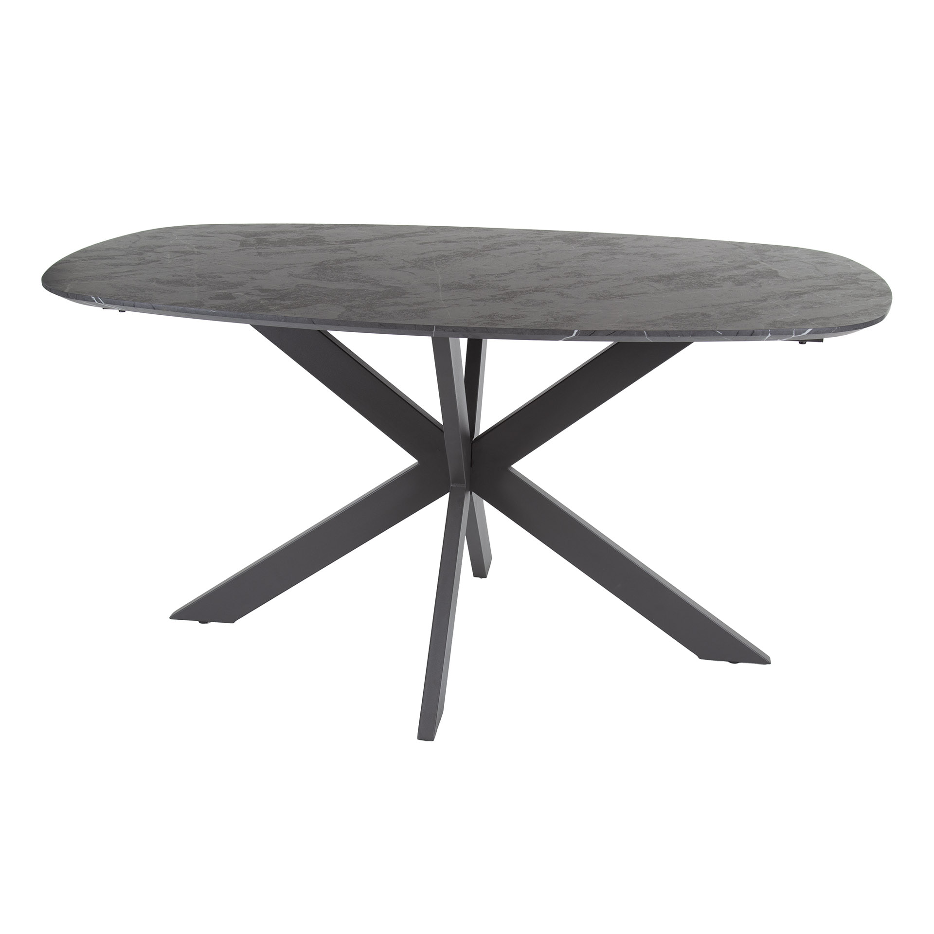 LifestyleFurn Deens Ovale Eettafel 'Majid' Keramieklook, 150 x 90cm