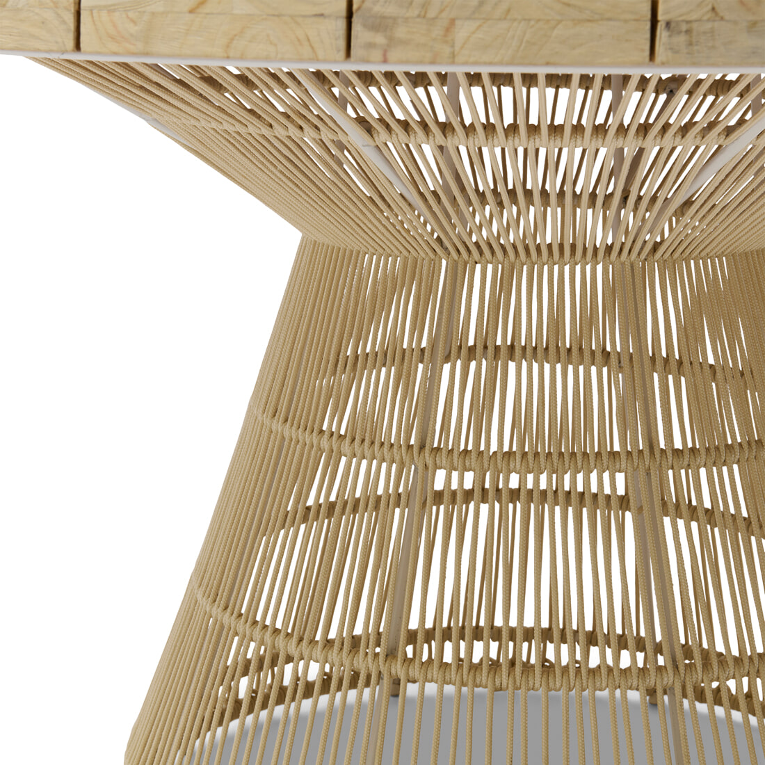 Rivièra Maison Ronde Tuintafel 'Saint Tropez' Teakhout en touw, 140cm