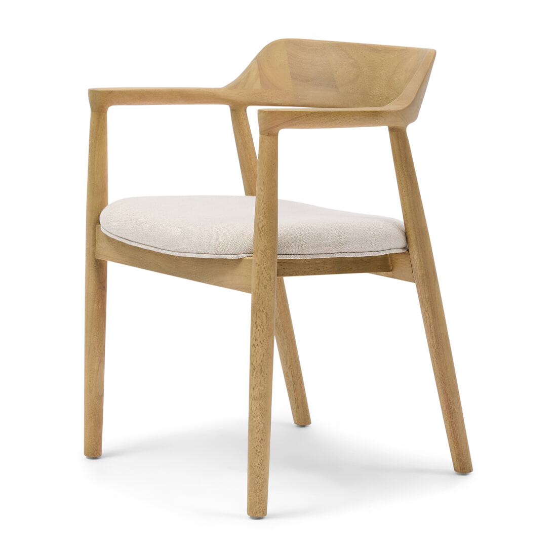 Rivièra Maison Eetkamerstoel Puglia Eikenhout en stof - Fabulous Flax