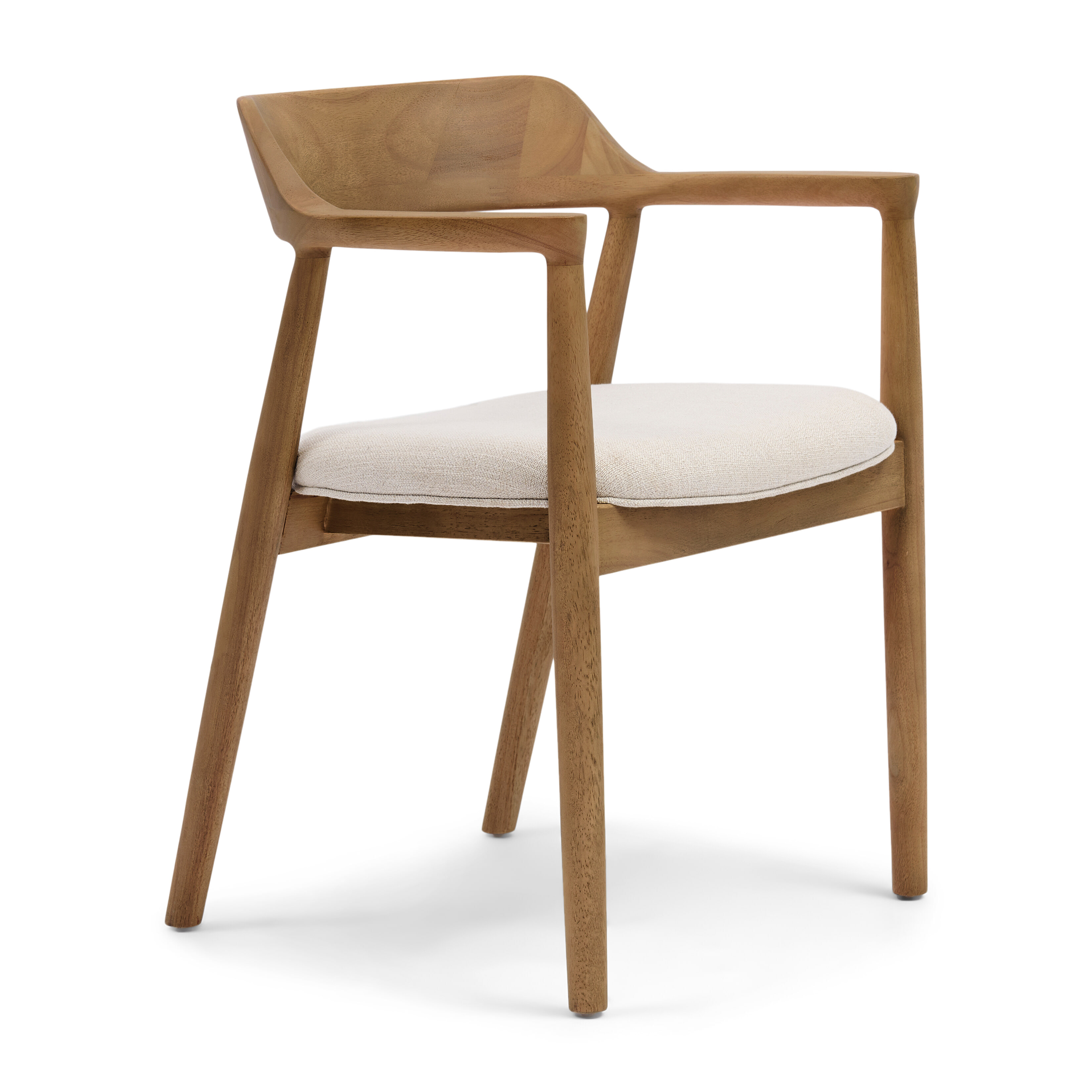 Rivièra Maison Eetkamerstoel Puglia Eikenhout en stof - Fabulous Flax