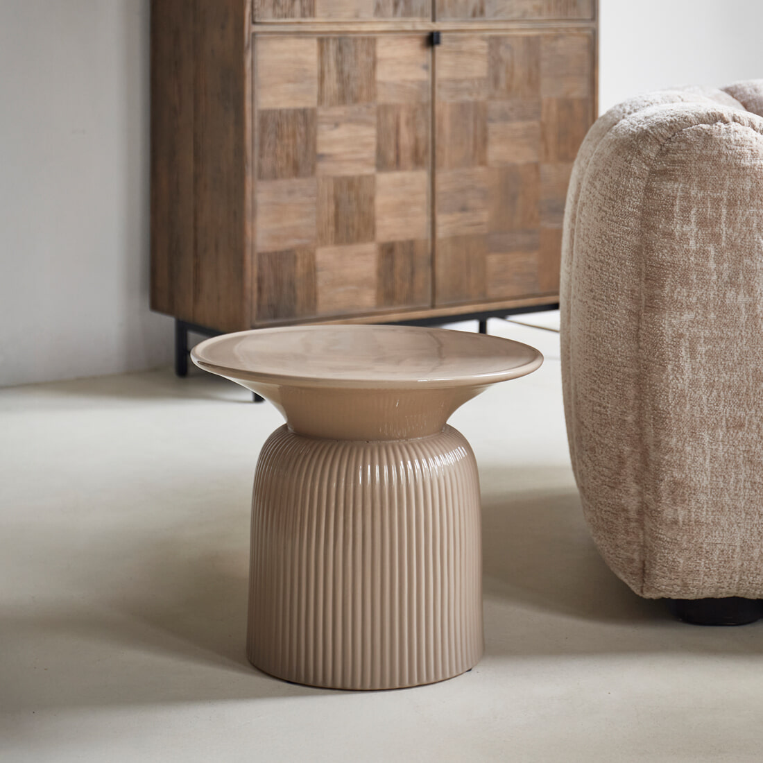 Rivièra Maison Ronde Bijzettafel 'Cascais' Keramiek