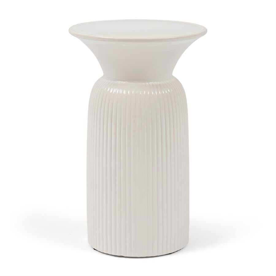 Rivièra Maison Ronde Bijzettafel 'Cascais' Keramiek, 45cm, kleur Pure White