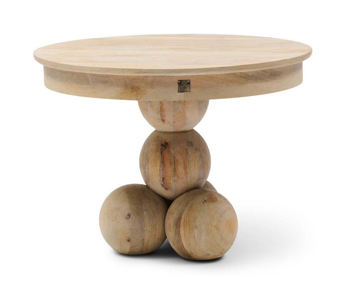 Rivièra Maison Ronde Bijzettafel Anacapri Mangohout, 60cm - Naturel