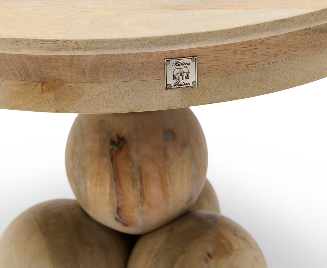Rivièra Maison Ronde Bijzettafel 'Anacapri' Mangohout, 60cm