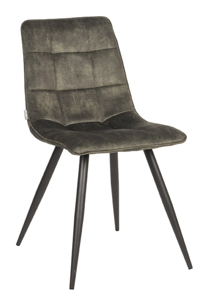 LABEL51 Eetkamerstoel 'Jelt' Velvet, kleur Groen