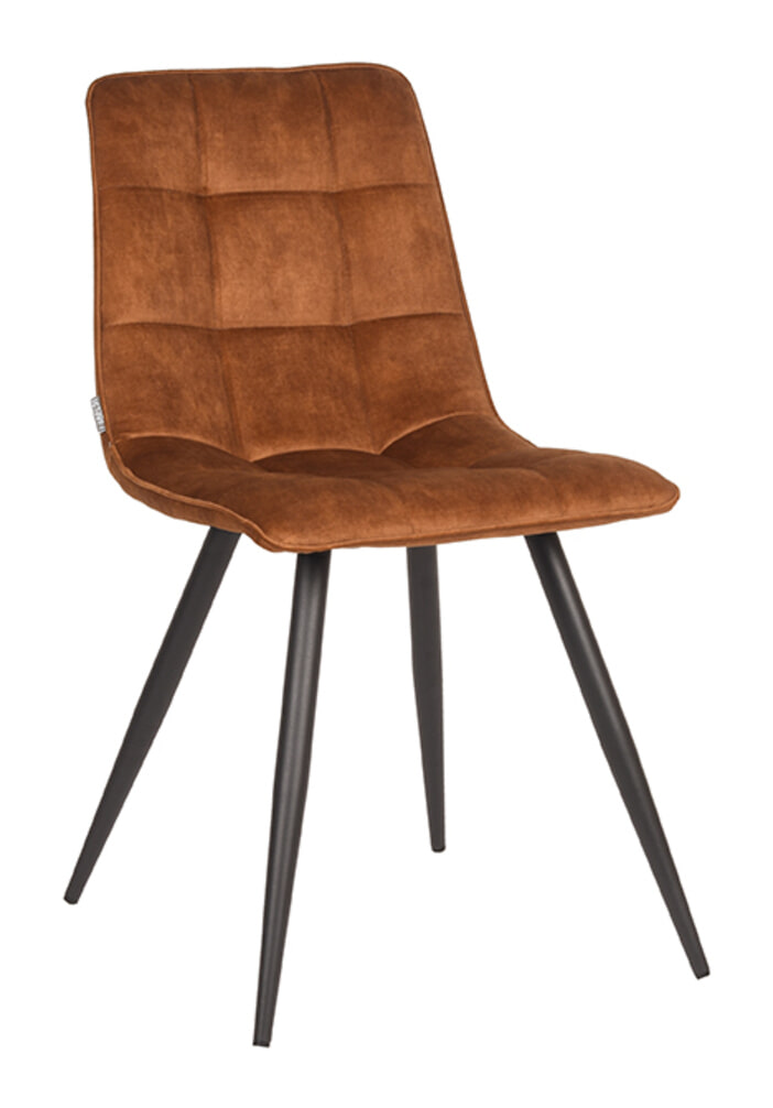 LABEL51 Eetkamerstoel 'Jelt' Velvet, kleur Oker