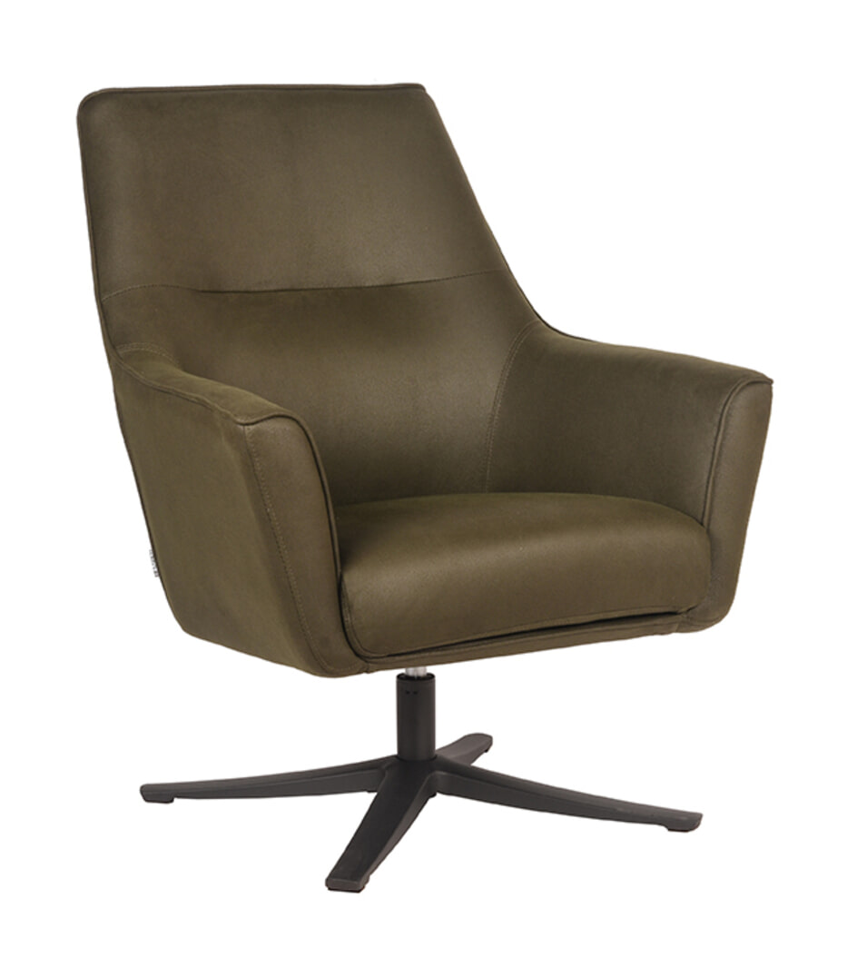 LABEL51 Draaibare Fauteuil 'Tod' Microfiber, kleur Army Green