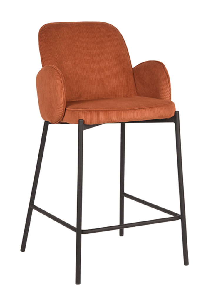 LABEL51 Barkruk 'Jari' Rib (zithoogte 65cm)