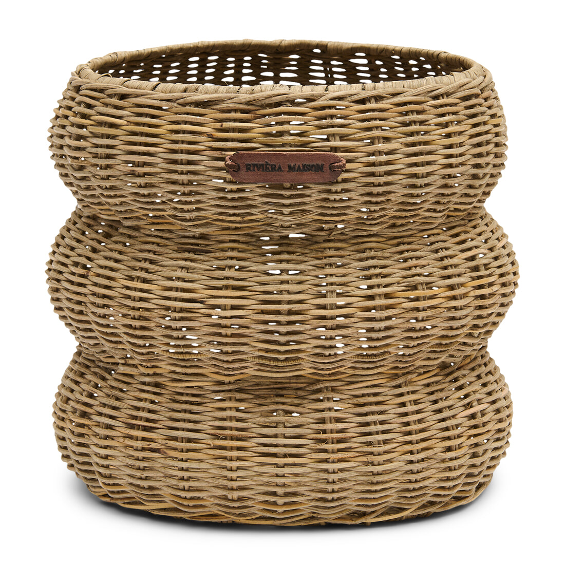Rivièra Maison Mand 'Rustic Rattan Mennagio' Rattan Pitriet, Set van 3 stuks