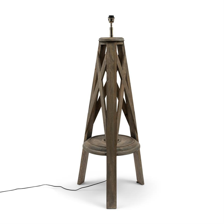 Rivièra Maison Vloerlamp 'Chicago' Mangohout, 146cm (excl. kap)