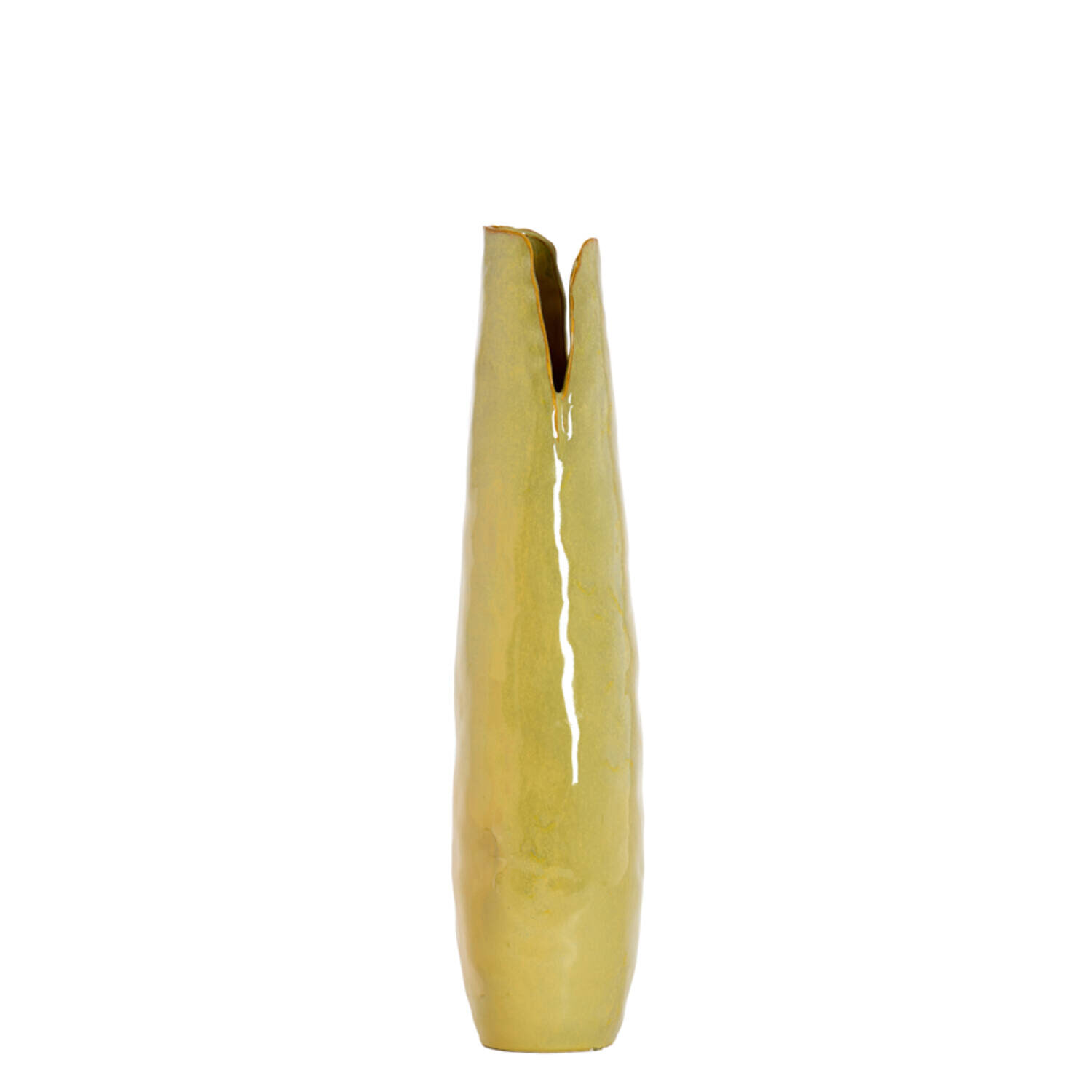Light & Living Vaas Mesa Keramiek, 78cm - Olijfgroen/Bruin - Rond
