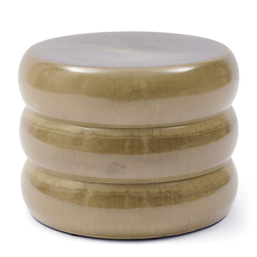 Rivièra Maison Ronde Salontafel 'Rose Tower' Keramiek, 61cm, kleur Olive