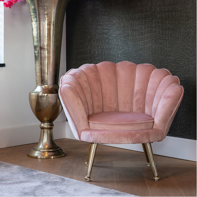 Richmond Kinderstoel Velvet, kleur Roze - Richmond Interiors - RI-S4458 PINK VELVET • Sohome