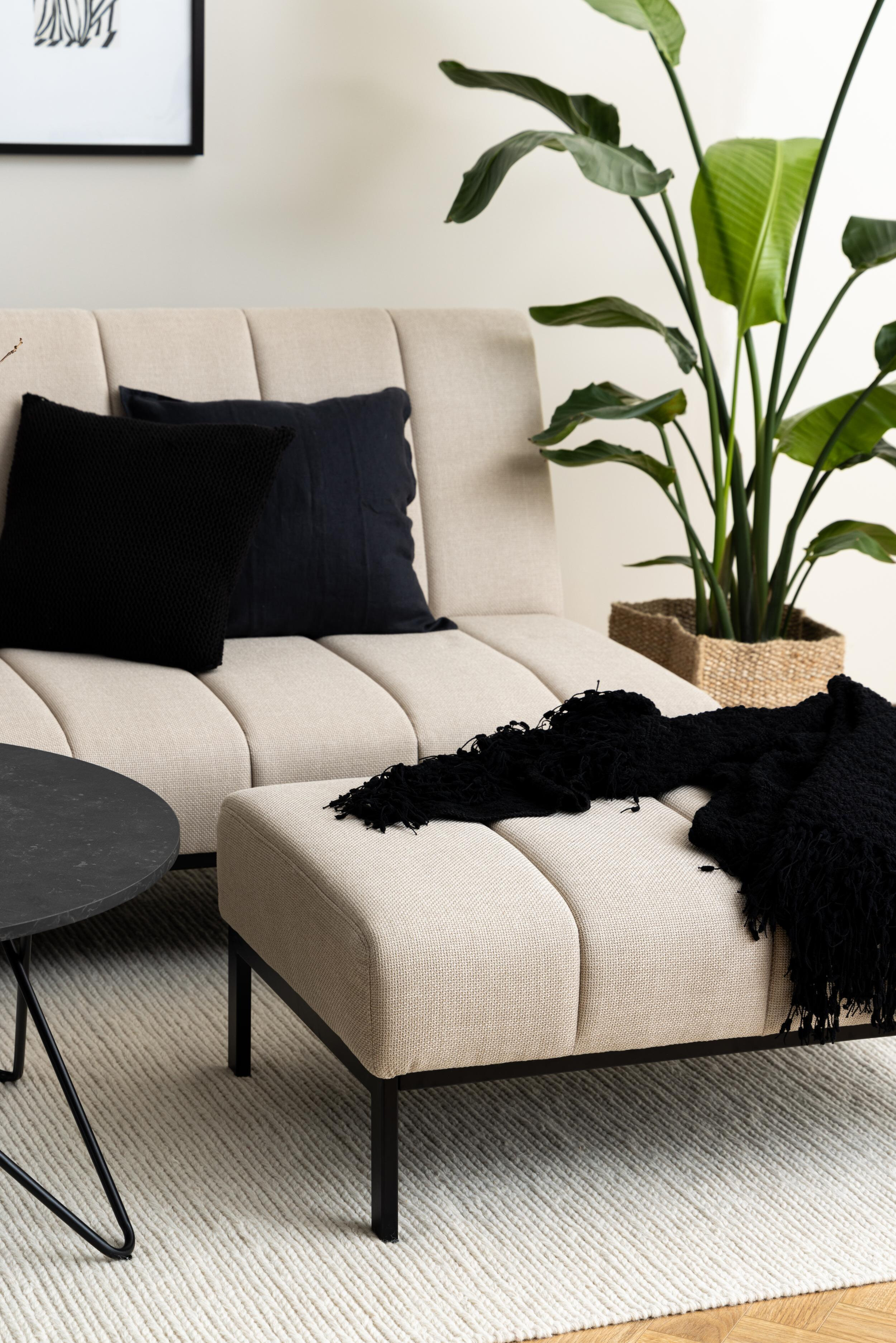 Bendt Hocker 'Meeka' 100 x 61cm, kleur Beige
