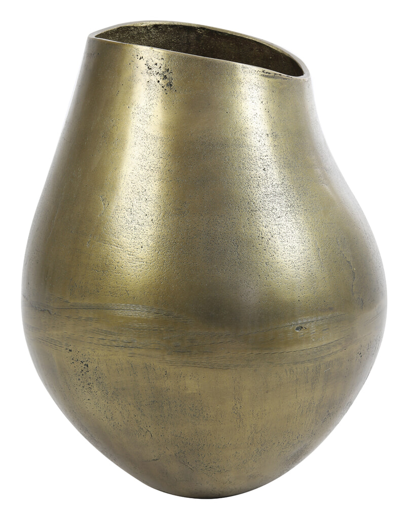Light & Living Vaas 'Breston' 36cm, kleur Antiek Brons