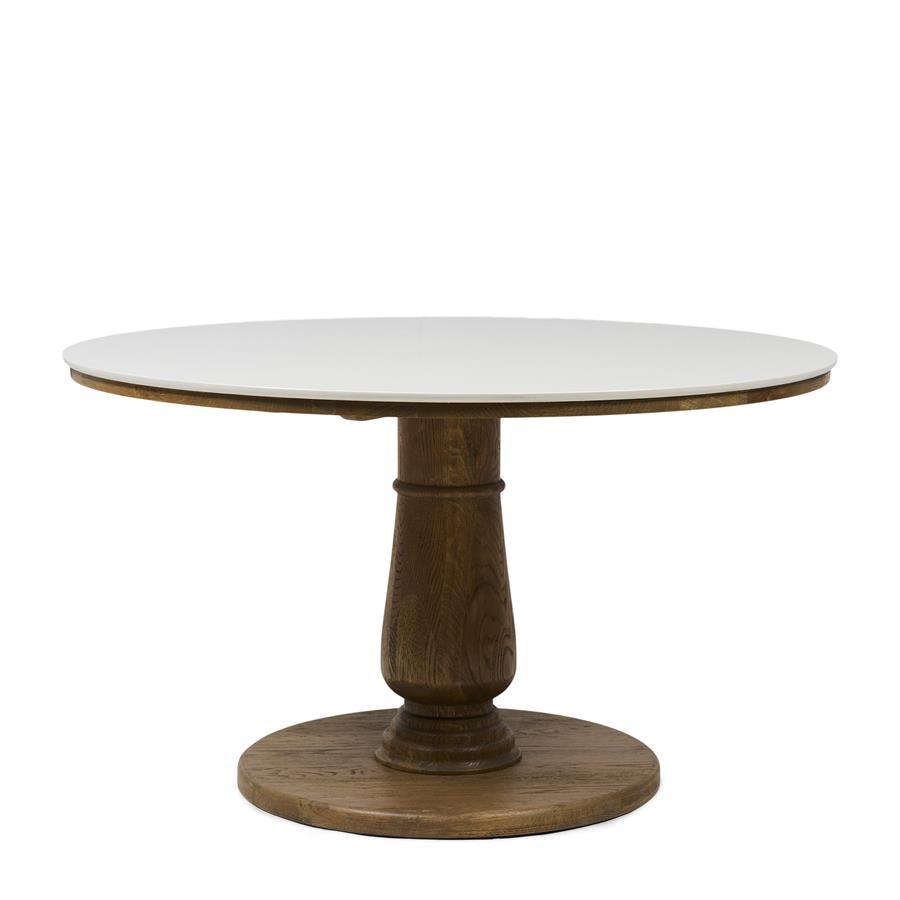 Rivièra Maison Ronde Eettafel Amalfi Marmer en eikenhout, 130cm - Bruin