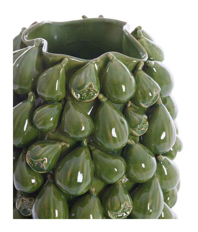 Light & Living Vaas 'Natalia' Keramiek, 47cm hoog, kleur Donkergroen