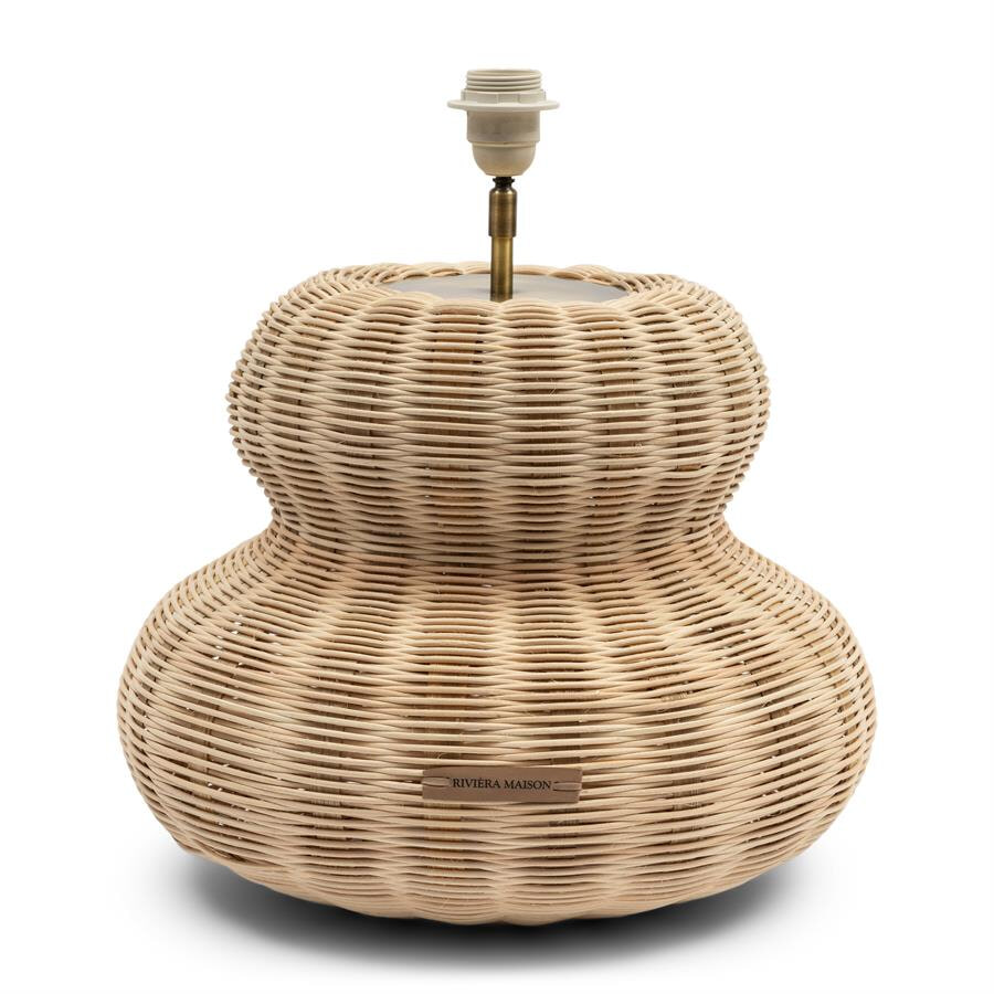 Rivièra Maison Tafellamp 'Valenton' Rattan, 43cm (excl. kap)